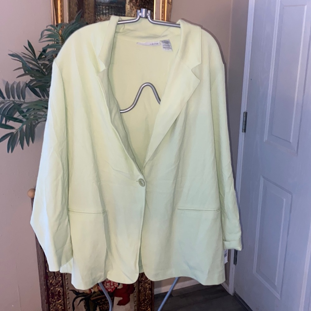 New Sag Harbor Stretch Dress Green Blazer Sz 18W